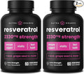 NutraChamps Resveratrol Supplement Extra Strength Formula for Healthy Aging Immune Support 60 Vegan Capsules with Trans-Resveratrol Green Tea Leaf Acai Berry &amp Grape Seed Extract (Pack of 2)