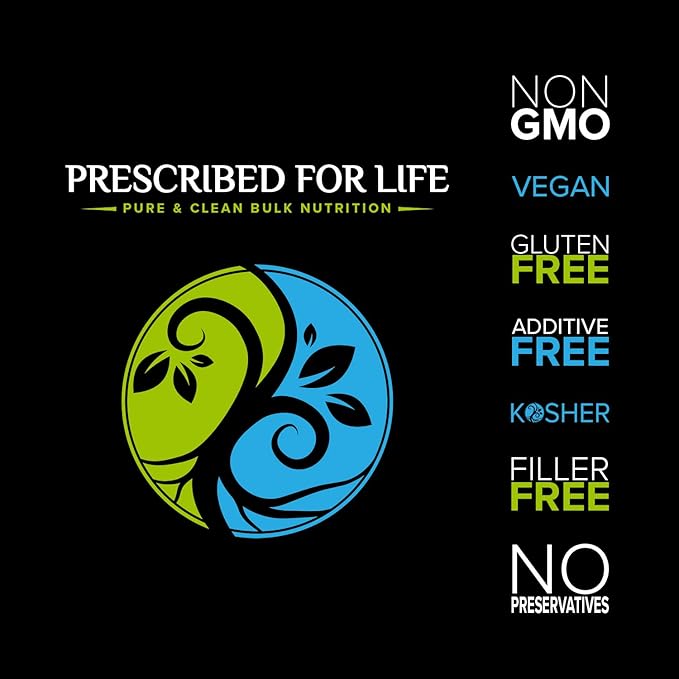 Prescribed For Life Fructooligosaccharides (FOS) Powder | Natural Prebiotic from Chicory | Healthy Microbiome and Digestive Support | Good Source of Fiber | Natural Gluten Free Vegan Non-GMO 5 kg