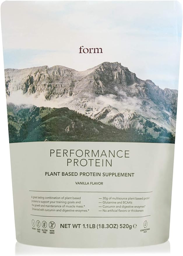 Form Performance Protein - Vegan Protein Powder - 30g of Plant Based Protein per Serving with BCAAs and Digestive Enzymes. Perfect Post Workout. Tastes Great with Just Water! (Vanilla)
