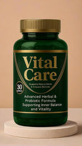 Vital-Care – Advanced Herbal &amp Probiotic Supplement | Supports Natural Detox Candida Albicans Cleanse Immune Defense &amp Inner Balance | 30 Capsules for Daily Wellness Energy &amp Body Purif