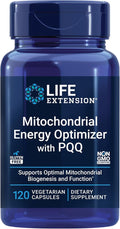 Life Extension Mitochondrial Energy Optimizer with PQQ - Energy Supplement for Healthy Mitochondria - With Taurine Vitamin B Pyrroloquinoline Quinone - Gluten-Free Non-GMO - 120 Vegetarian Capsules