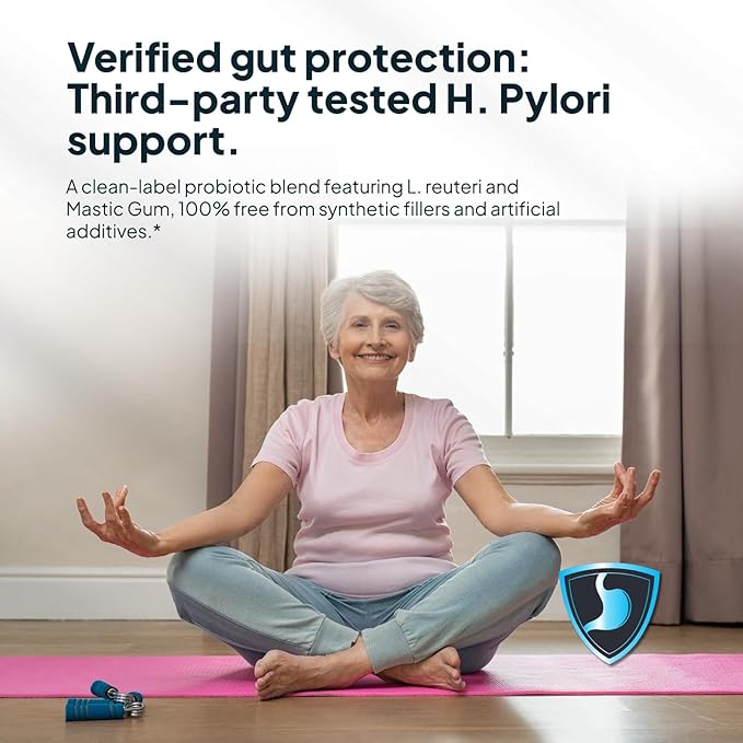 Zenmen H. Pylori Support | Lactobacillus Reuteri Probiotic with Mastic Gum for Digestion &amp GI Health - Third Party Tested 60 Vegan Capsules Made in The USA
