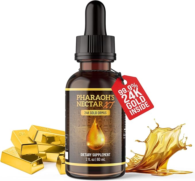 Ultra-Pure 99.9% Liquid Gold - 24K Monoatomic Gold Ormus - Third Eye Awakening Pineal Gland Decalcification Awaken DNA Unlock Light Speed Manifestation - Pharaoh's Nectar XT