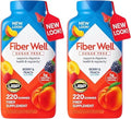 Vita Fiber Well Sugar Free Fiber Gummies – Berry &amp Peach Flavors (220 Count) | Daily Prebiotic Fiber Supplement for Digestive Health Gut Support &amp Regularity | Adult Fiber Gummy Vitamins.