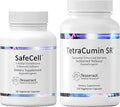 SafeCell S-Acetyl Glutathione Supplement for Neuro Health Support &amp TetraCumin SR Joint Support Supplement Sustained Release Turmeric Curcumin Metabolite
