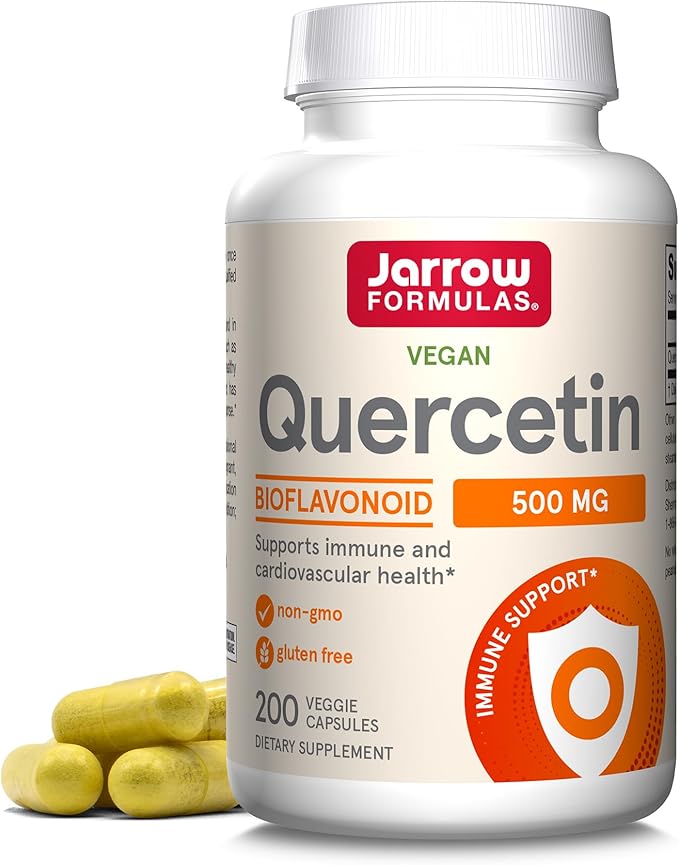 Jarrow Formulas Quercetin 500 mg-Bioflavonoid-Quercetin Dietary Supplement-200 Servings -Supports Healthy Cellular Function &amp Zinc Balance 15 mg-100 Servings -Includes Copper-Essential Mineral