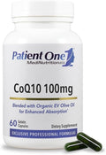 Patient One Coenzyme Q10 (CoQ10) 100 mg | Antioxidant Supplement to Support Heart and Vascular Health* | with Organic Olive Oil | 60 Capsules