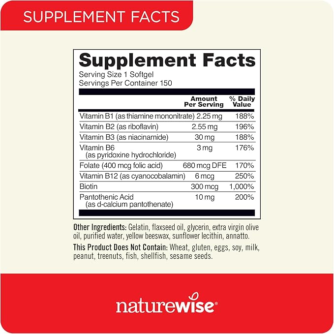 NatureWise Vitamin D3 2000iu 360 Count and Vitamin B Complex 150 Softgels - Healthy Muscle Function Immune Support Cellular Energy Mental Clarity