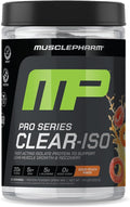 MusclePharm Pro Series Clear-ISO Clear Protein Powder 20g Fast-Acting Whey Isolate per Serving Plus BCAAs &amp L Glutamine | Pro-Grade Muscle Recovery &amp Growth | Sour Peach Rings 1.14 lb 20 S