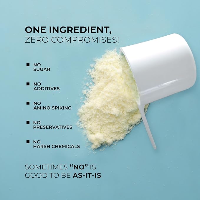 AS-IT-IS Nutrition Whey Protein Concentrate 80% - 1kg/35.2 Oz Cross-flow Microfiltered | Unflavoured | Tested for Purity | Non-gmo and Gluten-free No Preservatives