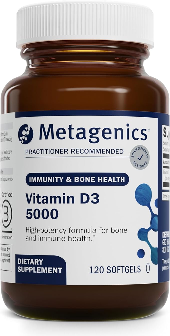 Metagenics Bundle - D3 5000 &amp EPA-DHA 720-120 Softgels of D3 5000 for Immune Support Bone &amp Heart Health* - 120 Softgels of EPA-DHA 720 for Heart Musculoskeletal &amp Immune System Health*