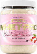 Steel Supplements Whey-Pro | 100% Pure Whey Protein Powder for Men and Women | Strawberry Cheesecake | Muscle Gain &amp Lean Muscle Recovery | Gluten Free | 1.65 lbs | BCAA 5g | Non-GMO | 25 Servings
