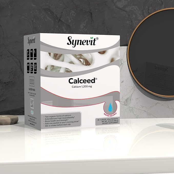 Calceed® Calcium Supplement Powder Packets 1200mg Organic Calcium Supports Healthy Bones &amp Muscle Function | 30 Packets