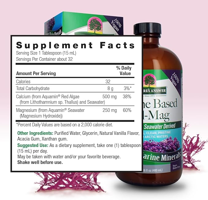 Nature's Answer Marine Based Calcium Magnesium Vanilla Cream 16-Ounce