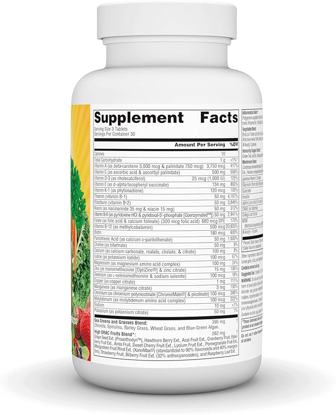 Source Naturals Life Force Green Multiple Energy Activator with Superfoods* - 90 Tablets