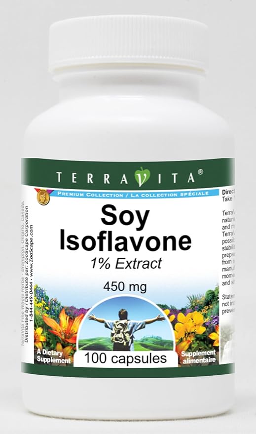 Soy Isoflavone 1% - 450 mg (100 Capsules ZIN: 521410) - 3 Pack