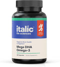 Mega DHA Omega-3 1300mg – 800mg DHA 500mg EPA – Brain Health Supplement for Memory Focus &amp Mental Clarity – High Potency Fish Oil – Non-GMO Third-Party Tested – 60 Capsules