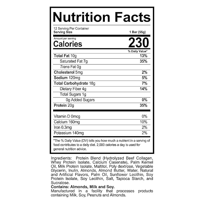 REDCON1 MRE Maple Almond Donut Protein Bars - 12 Count Snack Bars for Breakfast or Post-Workout