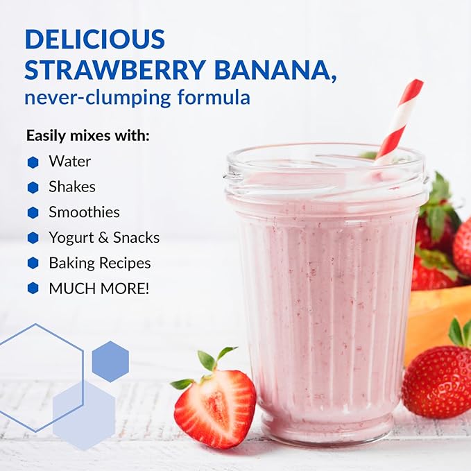 BioTrust Low Carb Protein Powder – Delicious Whey &amp Casein Blend from Grass-Fed Hormone Free Cows – Non GMO Gluten Free (Strawberry Banana)