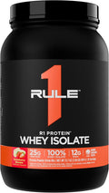 Rule 1 R1 Protein Whey Isolate - with 25g Protein &amp 6g BCAA Exclusively from Isolated &amp Hydrolyzed Sources for Workout Recovery (2 Pounds* Strawberry Banana)