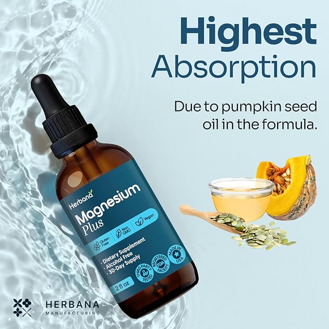 Magnesium Complex Plus 2 fl oz Liquid Drops - Advanced Magnesium Citrate Glycinate L-threonate with Vitamins B6 D C Supplement - High Potency 100% Absorption - 30-Day Supply