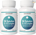 NANOWELL DK Solution 120 Softgels X 2 Bottles (Vitamin D3 + K Complex) - Dietary Supplement for Bone Teeth and Muscle Health Immune Support (240 Count)