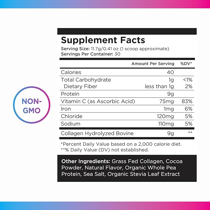Livingood Daily Chocolate Collagen Powder for Women &amp Men Hydrolyzed Collagen Peptides Powder with Vitamin C Protein with 20 Amino Acids Type I &amp III Grass Fed Keto Paleo Gluten Free 3