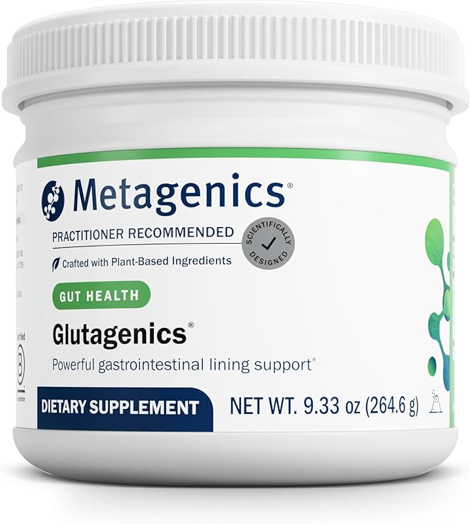 Metagenics Glutagenics - L-Glutamine with Deglycyrrhizinated Licorice (DGL) &amp Aloe Vera - Supports Gut Health Digestive Function &amp Immune System - Non-GMO Gluten-Free Powder Supplement - 60