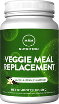 MRM Nutrition Veggie Meal Replacement Protein - Vanilla Bean Flavored 22g Vegan Protein for Women &amp Men Macronutrient Formula with Enzymes &amp Amino Acids - 28 servings
