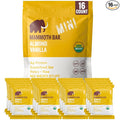 Mammoth Bar Almond Vanilla Mini Bar - Mini Organic Snack Bar Packed with 4g Protein. Made with Premium Almond Dates &amp Egg White Protein. Paleo • Gluten Free • Raw - 16 Mini Bars