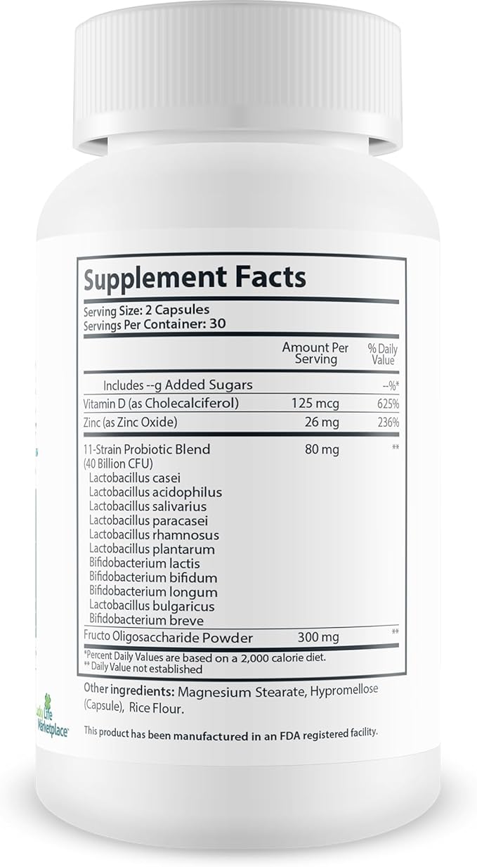 Mood Boosting Probiotic Mood Supplement - Universal Formula for Women &amp Men - Prebiotic &amp Probiotic Support for Full Body Benefits - Aid Improved Digestive Health &amp Immune Health