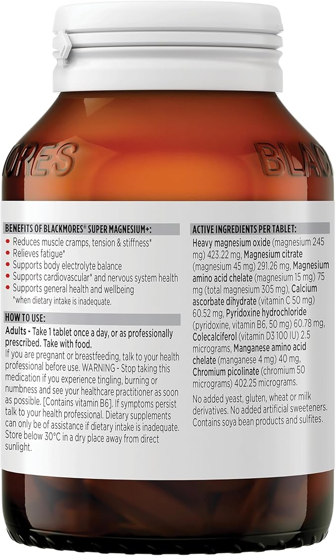 Blackmores Super Magnesium Plus 100 Tablets