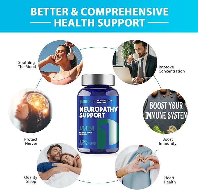 Nerve Savior Neuropathy Supplement 120 Capsules with 600mg Alpha Lipoic Acid &amp Benfotiamine Specially Formulated for Nerve Health in Hands Fingers Feet and Toes
