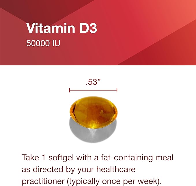 Protocol Vitamin D3 50000 IU - Immune Support Healthy Bones and Teeth - 50 Softgels