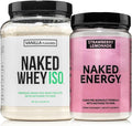 NAKED Vanilla Whey Isolate Protein Powder (24 Servings) Strawberry Lemonade Energy Pre Workout (30 Servings) – Grass-Fed Non-GMO Gluten Free Soy Free Vegan Friendly