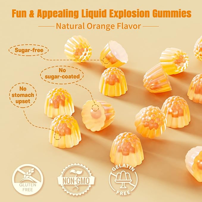 NEVISS Sugar-Free CoQ10-250mg / 500mg Filled Gummies +Sugar Free Probiotics Gummies