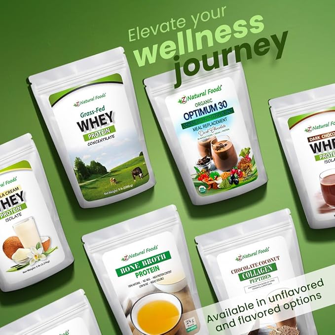 Z Natural Foods Vanilla Cream Whey Protein Isolate Nutrition-Rich Flavorful Protein Powder for Heart Health and Immunity Great in Tea Coffee Smoothie Non-GMO Gluten-Free Kosher 5 lbs