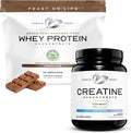 Muscle Feast Bundle – Grass-Fed Whey Protein Concentrate Chocolate 5lb (1 Unit) + Creapure Creatine Monohydrate Powder Unflavored 2lb (1 Unit) All Natural Hormone-Free Pasture Raised