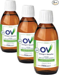 Omega-V Benefits Liquid Omega 3 Supplement - 5 oz 30-Day Supply - Vegan Supplement with 1000mg EPA &amp DHA for Eye Health (Pack of 3)