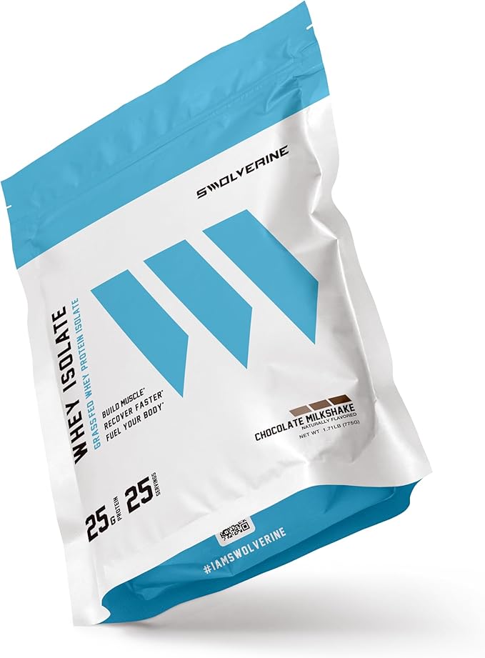 Swolverine Whey Protein Isolate Powder – 25g Protein Fast-Digesting WPI with ProHydrolase 0g Fat Low Carb Supports Rapid Muscle Recovery &amp Lean Mass 25 Servings Chocolate Milkshake