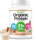 Orgain Organic Vegan Protein Powder Horchata - 21g Plant Based Protein 9g Prebiotic Fiber Low Net Carb No Lactose Ingredients No Added Sugar Non-GMO For Shakes &amp Smoothies 2.03 lb