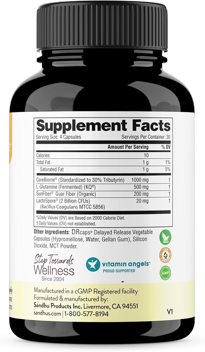 Sandhu's Preibiotic Fiber Supplement Powder &amp Gut Health Capsules| Digestive Colon &amp Gut Health| Non-GMO Keto|