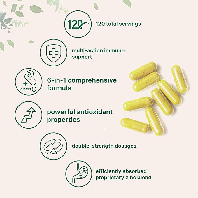 Micro Ingredients Quercetin with Vitamin C and Zinc 240 Capsules | Quercetin 500mg Vitamin C 500mg Zinc 50mg (Picolinate Citrate Glycinate Gluconate) | Complete Immune Support Supplements