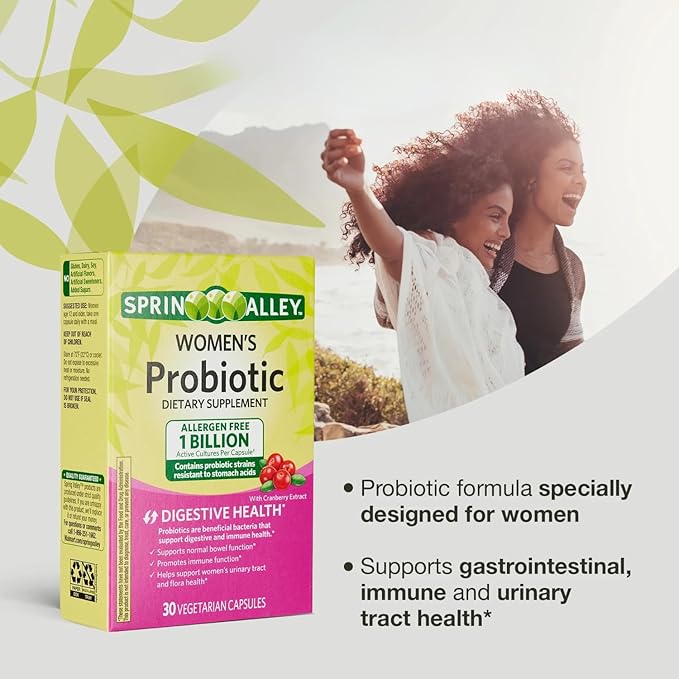 Probiotics for Women Capsules Dietary Supplement 1 Billion CFUs - Digestive Health - Womens Probiotic Digestive Health – 30 Count (Pack of 1)