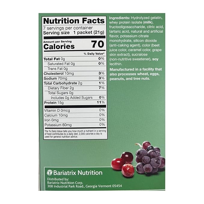PROTIFIT - High Protein Cranberry Grape Fruit Drink 2 Pack 15g Protein Low Calorie Sugar Free Ideal Protein Compatible 7 Servings Per Box (2 Pack)