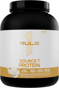 Rule 1 Source 7 Protein – Decadent Flavor Velvety Smooth Texture 22g Anytime Protein and 10g Naturally Occurring EAAs Per Serving from 7 Premium Sources (4 Pounds* Vanilla Ice Cream)