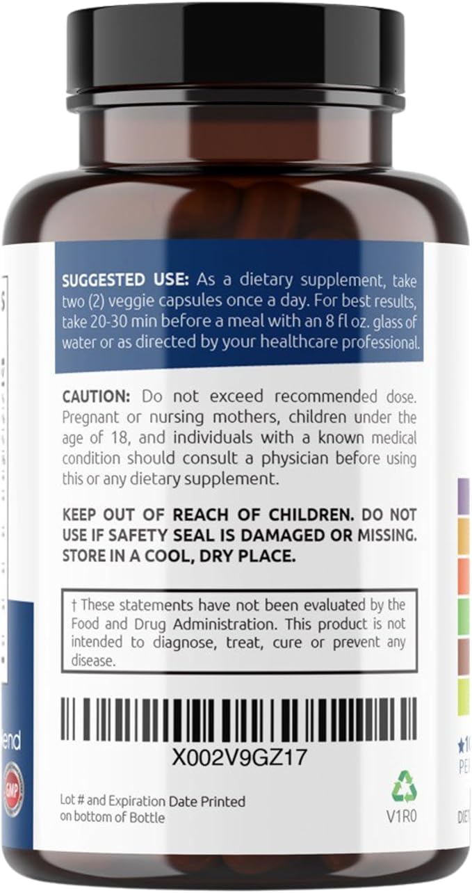 healblend 10 in 1 Immune Support Supplement Booster with Elderberry Zinc Echinacea Turmeric Lactobacillus Acidophilus for Adults [120 Capsules]