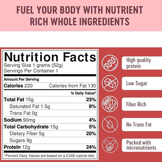Mammoth Bar 20 pack saver bundle - 10 Macadamia Coconut &amp 10 Goji Berry Trail Mix Bars -Organic Protein Bars – Prebiotic • Gluten Free • Egg Protein • GMO Free • Raw • Premium Nuts