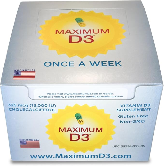 13000 IU Box 60 Capsules Total (12 Cards/Box x 5 Capsules per Card) 60-Weeks Supply