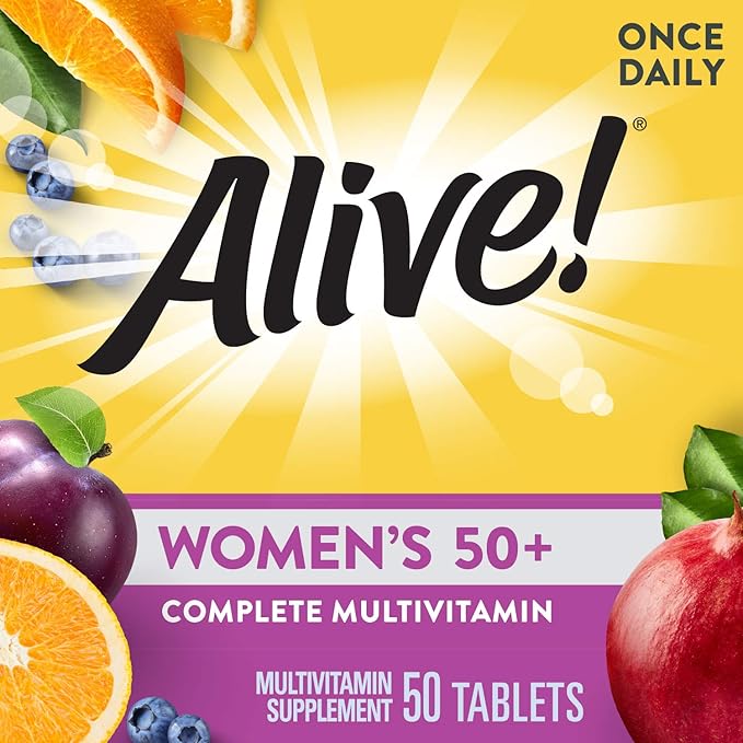Nature’s Way Alive! Women’s 50+ Complete Multivitamin High Potency B-Vitamins 50 Tablets